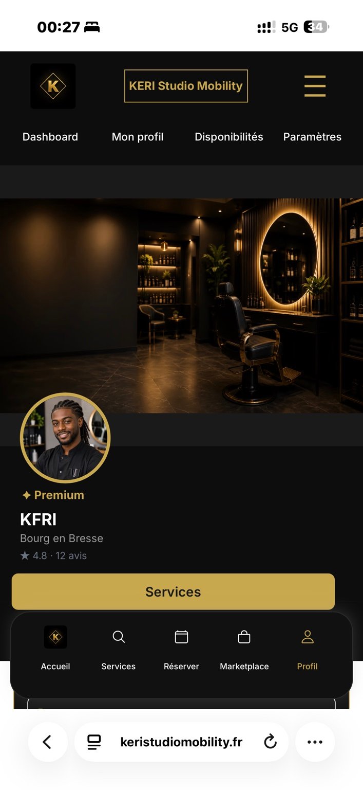 Profil professionnel dans l’application KERI